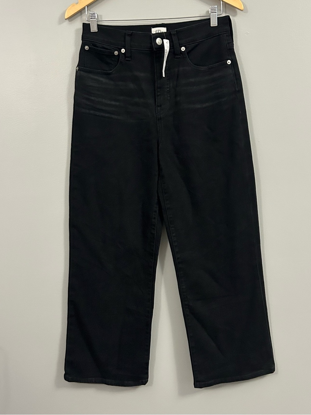 J. Crew Black Slim Wide-Leg Jeans NWT Size 28